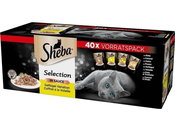 SHEBA Selection Select Slices Fjærfesmak - våtfôr til katter - 40 x 85g