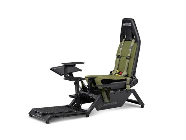 Next Level Racing Boeing Military Edition - Flysimulator cockpit - ergonomisk - lerret, høydensitetsskumplast, polyuretanlær - grønn