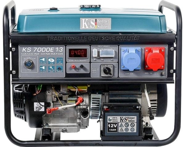 KÖNNER & SÖHNEN trefase bensin generator KS 7000E-1/3, 5,0 kW, 230/400 V, elektrisk start