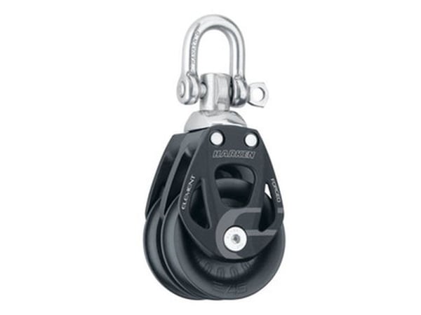 Harken elementblokk 45 mm dobbel m. swivel