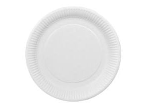 Paptallerken Ø23xH1cm Hvid,100 stk/pk