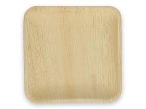 Tallerken Verive palmeblad firkantet L18xB18xH3cm natur,4 ps x 25 stk/krt