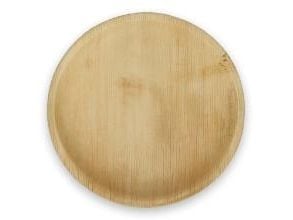 Tallerken Verive palmeblad rund Ø24xH2cm natur,4 ps x 25 stk/krt