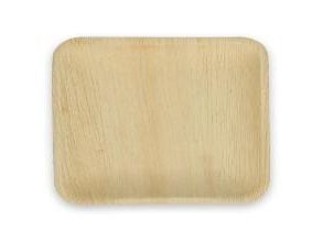 Tallerken Verive palmeblad firkantet L24xB16xH2cm natur,4 ps x 25 stk/krt