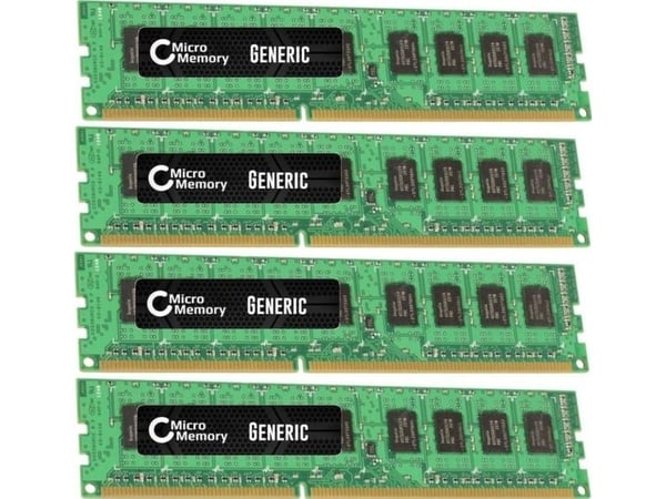 CoreParts - DDR3 - sett - 32 GB: 4 x 8 GB - DIMM 240-pin - 1600 MHz / PC3-12800 - ikke-bufret - ECC
