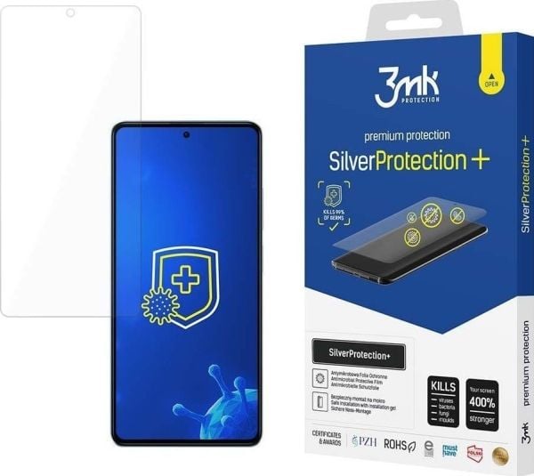 Xiaomi Redmi Note 12 5G / Poco X5 5G antibakteriell skjermbeskytter for spillere 3mk-serien Silver Protection+