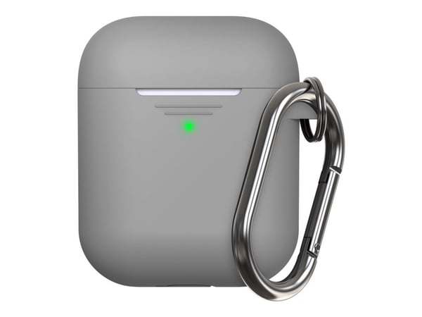KeyBudz Elevate avaimenperä - silikoninen suojakotelo AirPods 1/2:lle (korvan harmaa)
