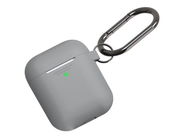 KeyBudz Elevate avaimenperä - silikoninen suojakotelo AirPods 1/2:lle (korvan harmaa)