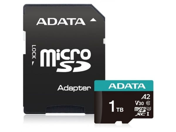 ADATA AUSDX1TUI3V30SA2-RA1, 1 TB, MicroSDXC, klasse 10, UHS-I, 100 MB/s, 85 MB/s