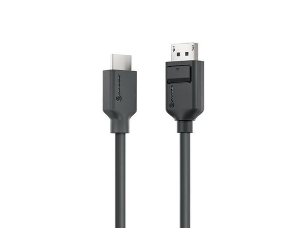 ALOGIC Elements -sarja - Sovitinkaapeli - DisplayPort-uros-HDMI-uros - 3 m - tummanharmaa - 4K30 Hz -tuki, 1920 x 1080 144 Hz:n tuki, 3D-videotuki