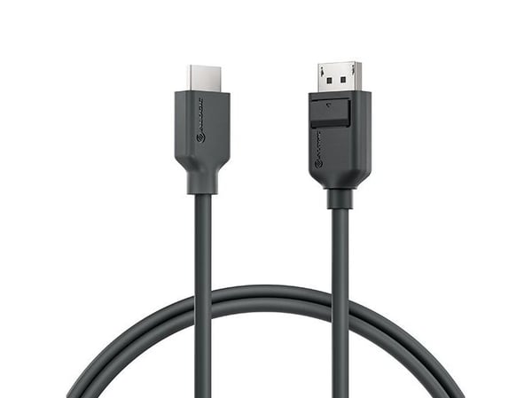ALOGIC Elements -sarja - Sovitinkaapeli - DisplayPort-uros-HDMI-uros - 3 m - tummanharmaa - 4K30 Hz -tuki, 1920 x 1080 144 Hz:n tuki, 3D-videotuki