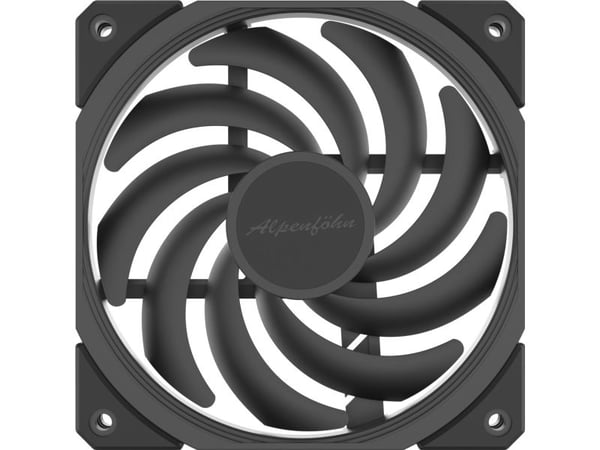 Alpenföhn JetStream Slim, Vifte, 12 cm, 400 RPM, 1800 RPM, 89,4 m³/t, Svart