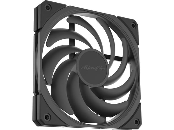 Alpenföhn JetStream Slim, Vifte, 12 cm, 400 RPM, 1800 RPM, 89,4 m³/t, Svart