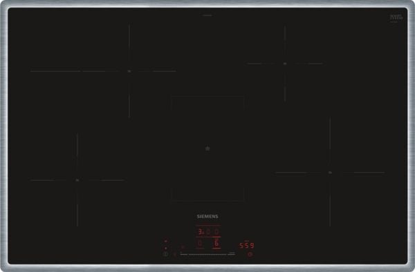Siemens iQ300 EH845HFB1E, Sort, Innebygget, 80 cm, 4 zone(s), 4 zone(s), Medium