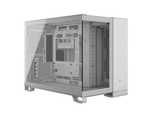 CORSAIR 2500X - Mid tower - micro ATX - sidepanel med vindu (herdet glass) - ingen strømforsyning (ATX) - hvit - USB/lyd
