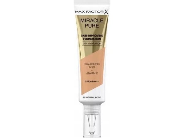 Max Factor Miracle Pure foundation, SPF30, 30 ml, 50 Natural Rose