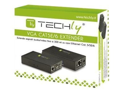 TECHly Amplifier Extender VGA and Audio over Network Cable - Video/lyd-forlenger - opp til 300 m