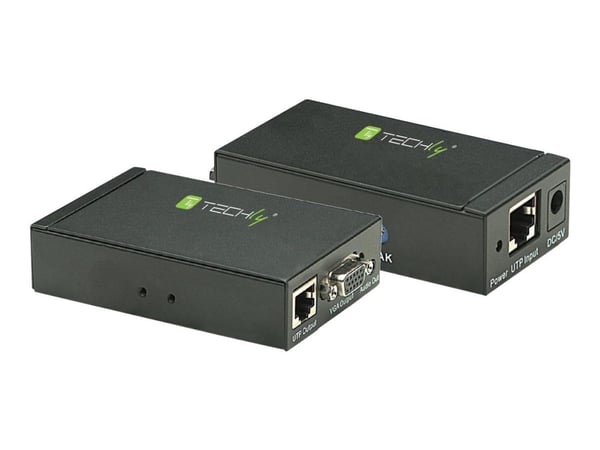 TECHly Amplifier Extender VGA and Audio over Network Cable - Video/lyd-forlenger - opp til 300 m