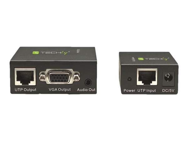 TECHly Amplifier Extender VGA and Audio over Network Cable - Video/lyd-forlenger - opp til 300 m