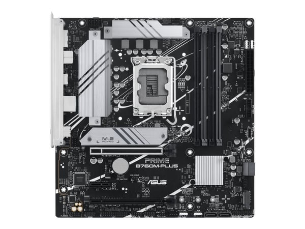 ASUS PRIME B760M-PLUS - Hovedkort - micro ATX - LGA1700-sokkel - B760 Chipset - USB 3.2 Gen 2, USB 3.2 Gen 1, USB-C 3.2 Gen 1 - 2.5 Gigabit LAN - i...