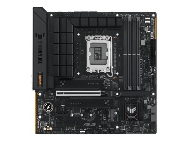 ASUS TUF GAMING B760M-PLUS II - Moderkort - micro ATX - LGA1700-uttag - B760 Chipuppsättning - USB-C 3.2 Gen 2x2, USB 3.2 Gen 2, USB 3.2 Gen 1 - 2....
