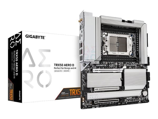 Gigabyte TRX50 AERO D, AMD, Socket sTR5, AMD Ryzen™ Threadripper™, DDR5-SDRAM, 1 TB, DIMM