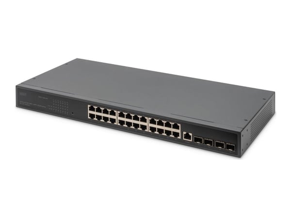 Digitus DN-80223, Hallitsematon, L3, Gigabit Ethernet (10/100/1000), Telineasennus, 1U