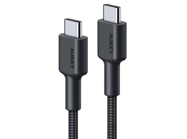 Aukey USB-C - USB-C USB-kaapeli 0,9 m musta (CB-CD45)