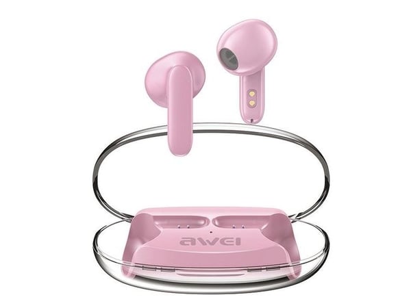 Awei Bluetooth-kuulokkeet 5.3 T85 ENC TWS vaaleanpunainen