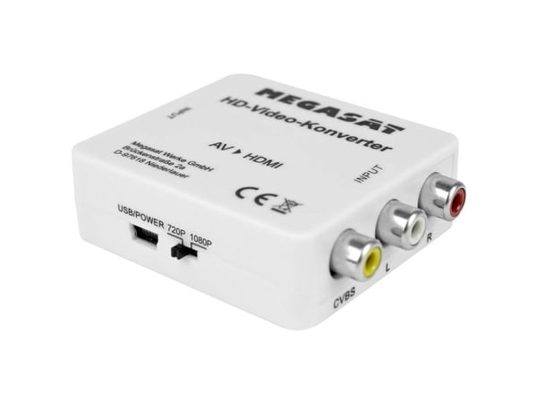 Megasat 0900196, Aktiv, Hvit, 1920 x 1080 piksler, 1280 x 720,1920 x 1080 piksler, 720p, 1080p, NTSC 3.58, NTSC 4.43, PAL, PAL M, PAL N, SECAM