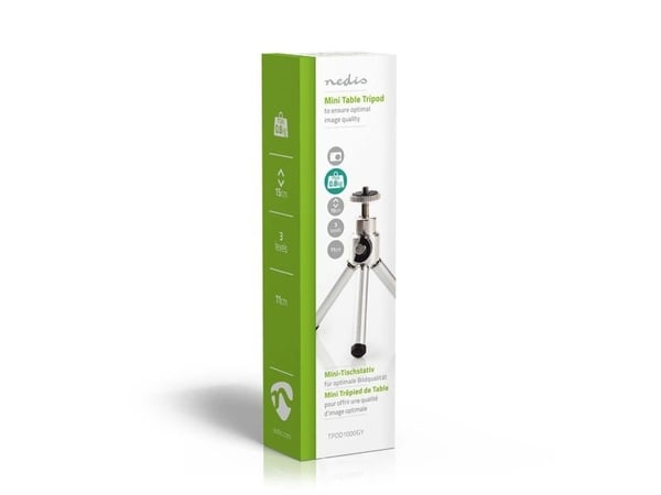 Nedis TPOD1000GY, 3 jalkoja, Hopea, 14,5 cm, 110 g