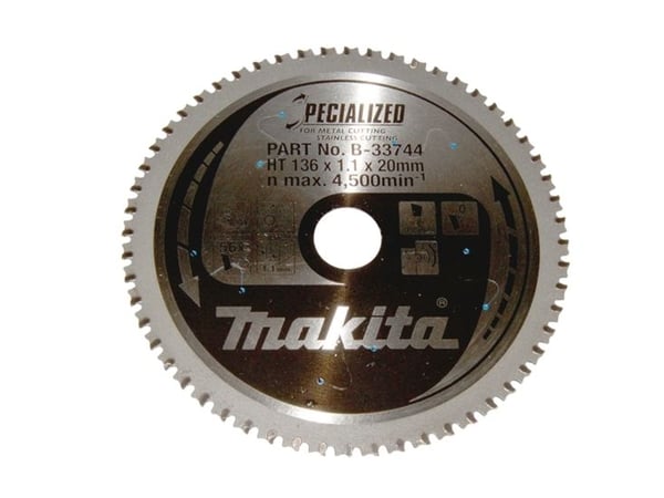 Makita Specialized, Metall, 13,6 cm, 2 cm, 4500 RPM, 1,1 mm, Makita