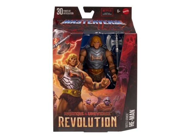 Masters of the Universe Masterverse Battle Armor He-Man Action Figure, 6 år, Flerfarget, Plast