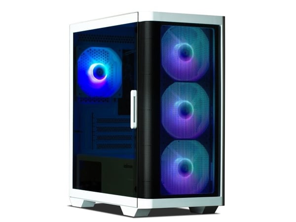 Zalman M4 - MT - micro ATX - genomskinlig sidopanel (härdat glas) - ingen strömförsörjning - vit - USB/ljud