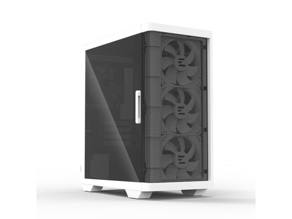 Zalman M4 - MT - micro ATX - sidepanel med vindu (herdet glass) - ingen strømforsyning - hvit - USB/lyd