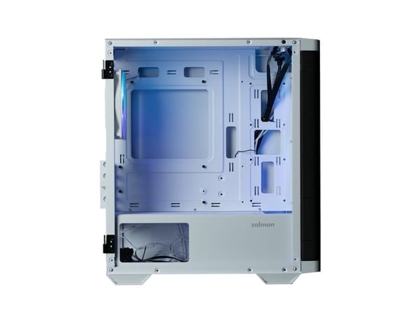 Zalman M4 - MT - micro ATX - sidepanel med vindu (herdet glass) - ingen strømforsyning - hvit - USB/lyd