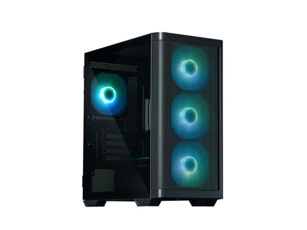 Zalman M4 - MT - micro ATX - sidepanel med vindu (herdet glass) - ingen strømforsyning - svart - USB/lyd