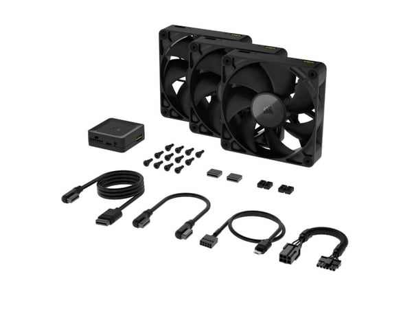 CORSAIR iCUE Link RX120 Triple Starter Kit - Kabinettvifte - 120 mm (en pakke 3)