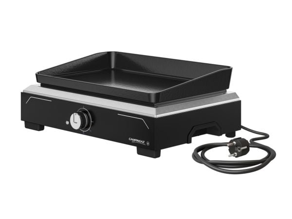 Campingaz Plancha Electric 1 XD, musta, suorakulmainen, kääntyvä, 1350 cm², 450 x 300 mm, valurauta, valurauta