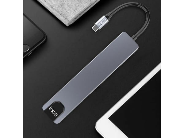 Inca ITPC-7T, USB Type-C, HDMI, RJ-45, USB 2.0, USB 3.0, USB Type-C, 1000 Mbit/s, 30 Hz, 3840 x 2160 piksler, Aluminium