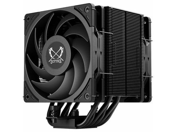 Scythe Mugen 6 Dual Fan Black Edition, tuuletin, 12 cm, 2000 rpm, 26,88 dB, 60,29 kuutiometriä/min, 102,44 m³/h