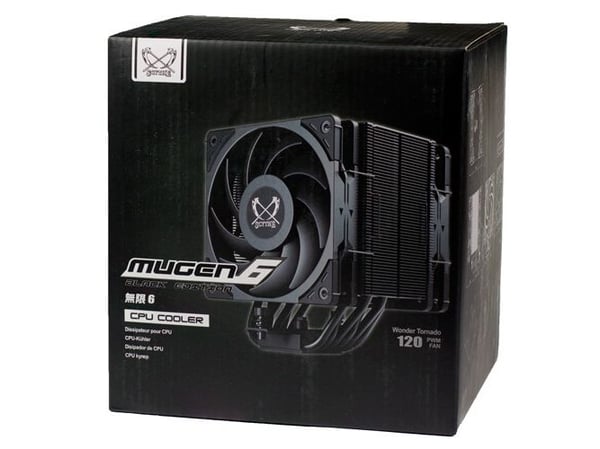 Scythe Mugen 6 Dual Fan Black Edition, Vifte, 12 cm, 300 RPM, 2000 RPM, 102,44 m³/t, Sort