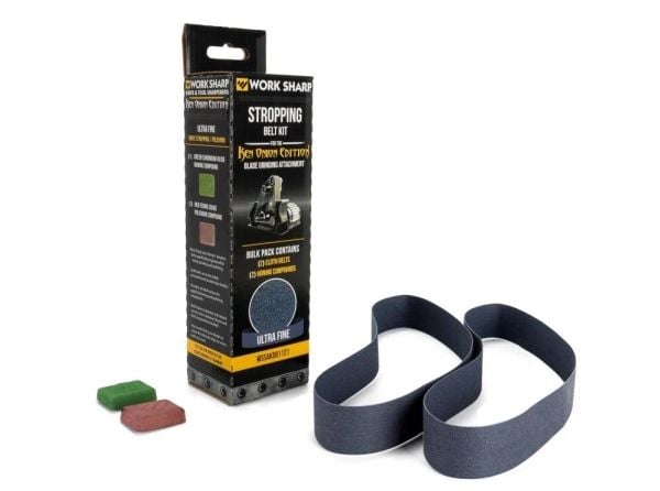 Work Sharp slipeband-set, Work Sharp Ken Onion E Blade, slipning