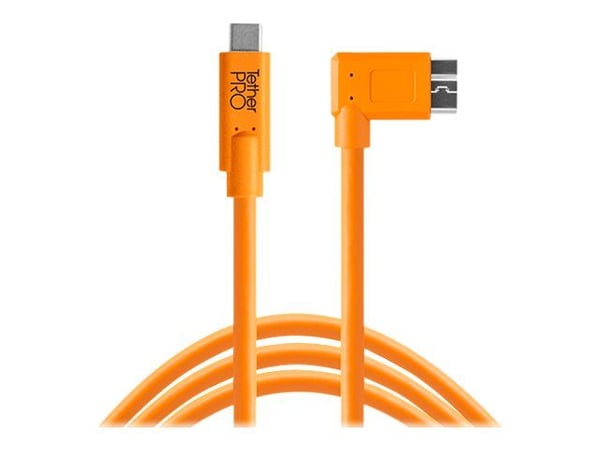 Tether Tools CUC33R15-ORG, 4,6 m, USB C, Micro-USB B, USB 3.2 Gen 1 (3.1 Gen 1), 5000 Mbit/s, Oranssi