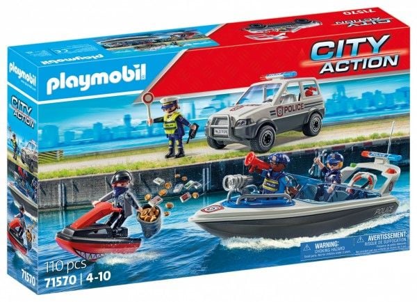 Playmobil City Action figursats 71570 politijakt på vannet