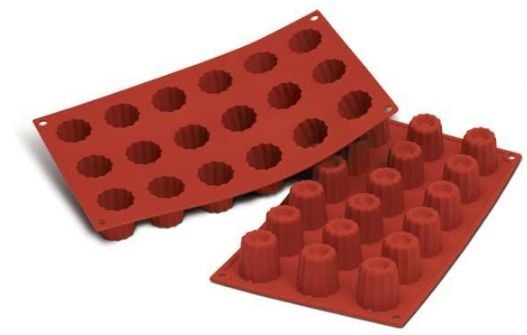 Silikomart silikonform til mini-kanelboller, 18 deler (d 3,5 x h 3,5 cm)