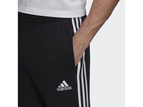 Adidas Essentials French Terry Tapered 3-stripes, Treningsbukser, Hankjønn, Sort, Voksen, Monokromatisk, S