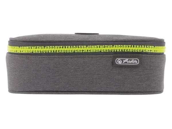 Herlitz beatBox ABC, Mykt penal, Polyester, Grå, Gult, Monokromatisk, Glidelås, Oppvekst