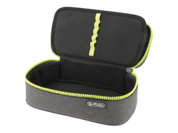 Herlitz beatBox ABC, Mykt penal, Polyester, Grå, Gult, Monokromatisk, Glidelås, Oppvekst
