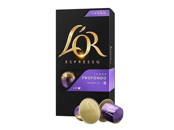 L''Or Espresso Lungo Profondo, Kaffe kapsyl, Lungo, Nespresso, 10 kopper, 52 g, Boks